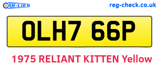 OLH766P are the vehicle registration plates.