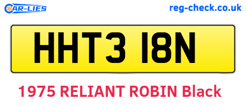 HHT318N are the vehicle registration plates.
