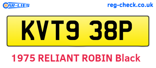 KVT938P are the vehicle registration plates.