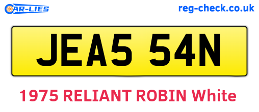 JEA554N are the vehicle registration plates.