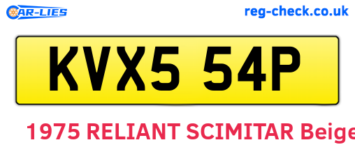 KVX554P are the vehicle registration plates.