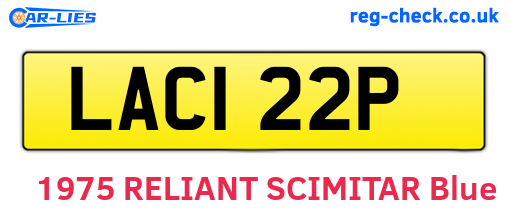 LAC122P are the vehicle registration plates.