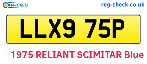 LLX975P are the vehicle registration plates.