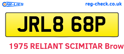 JRL868P are the vehicle registration plates.