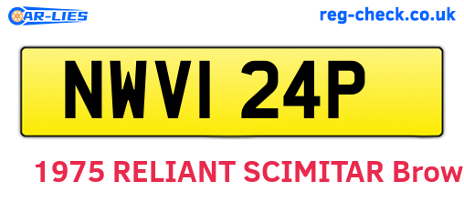 NWV124P are the vehicle registration plates.
