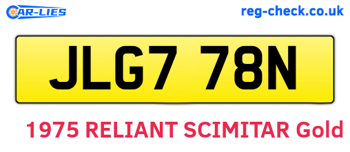 JLG778N are the vehicle registration plates.