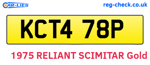 KCT478P are the vehicle registration plates.