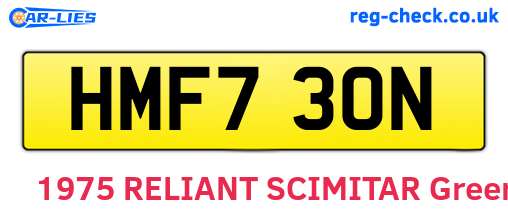 HMF730N are the vehicle registration plates.