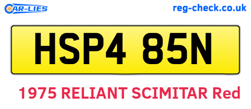 HSP485N are the vehicle registration plates.
