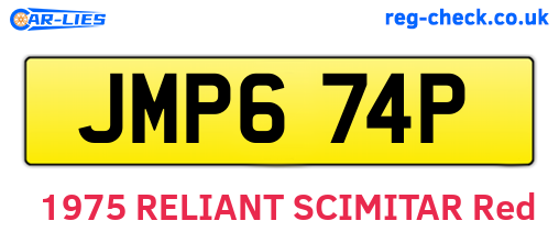 JMP674P are the vehicle registration plates.