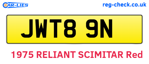 JWT89N are the vehicle registration plates.