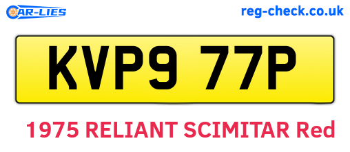 KVP977P are the vehicle registration plates.