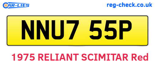 NNU755P are the vehicle registration plates.
