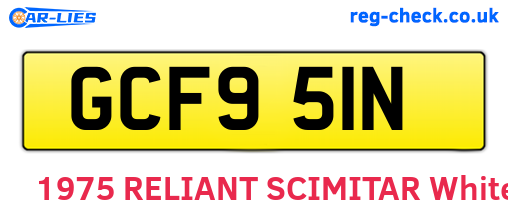 GCF951N are the vehicle registration plates.