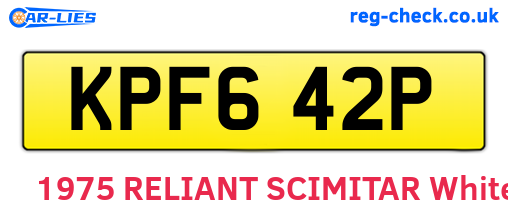KPF642P are the vehicle registration plates.