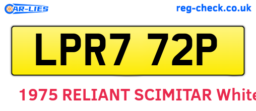 LPR772P are the vehicle registration plates.