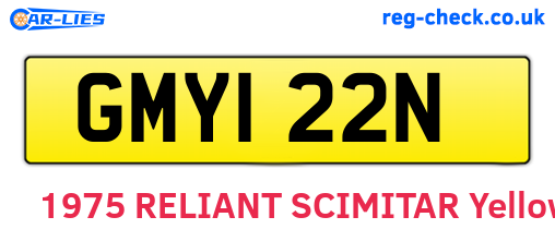 GMY122N are the vehicle registration plates.