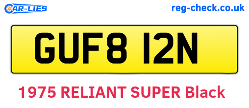 GUF812N are the vehicle registration plates.