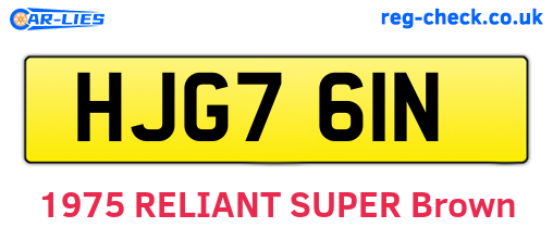 HJG761N are the vehicle registration plates.
