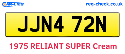 JJN472N are the vehicle registration plates.