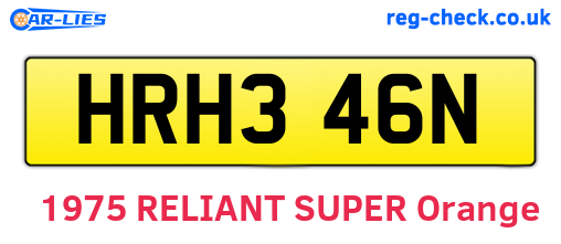 HRH346N are the vehicle registration plates.