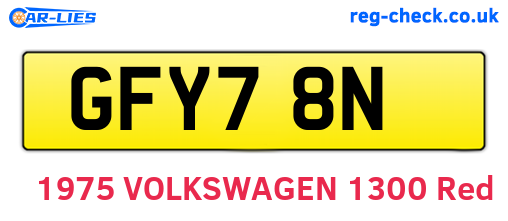 GFY78N are the vehicle registration plates.