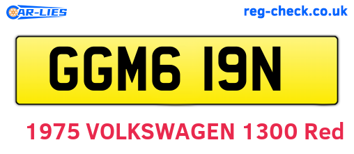 GGM619N are the vehicle registration plates.