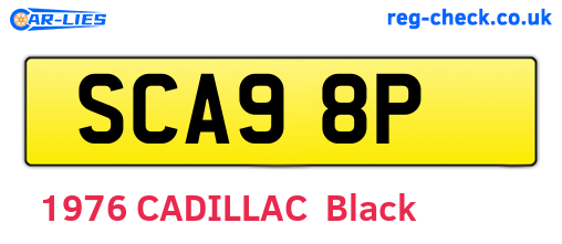 SCA98P are the vehicle registration plates.