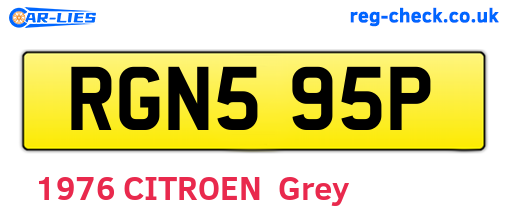 RGN595P are the vehicle registration plates.
