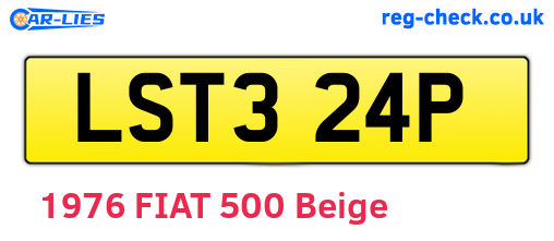 LST324P are the vehicle registration plates.