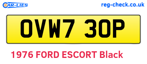 OVW730P are the vehicle registration plates.