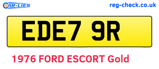 EDE79R are the vehicle registration plates.