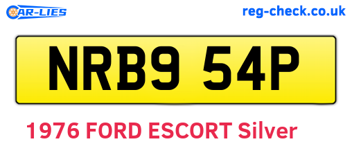 NRB954P are the vehicle registration plates.