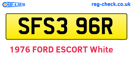 SFS396R are the vehicle registration plates.