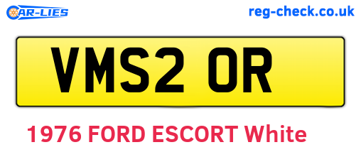 VMS20R are the vehicle registration plates.