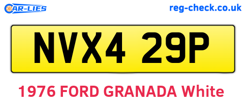 NVX429P are the vehicle registration plates.