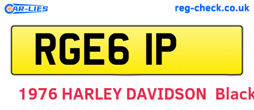 RGE61P are the vehicle registration plates.