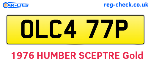 OLC477P are the vehicle registration plates.