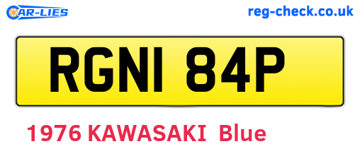 RGN184P are the vehicle registration plates.