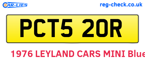 PCT520R are the vehicle registration plates.