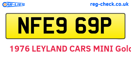 NFE969P are the vehicle registration plates.