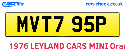 MVT795P are the vehicle registration plates.