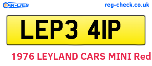 LEP341P are the vehicle registration plates.