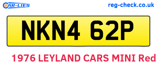 NKN462P are the vehicle registration plates.