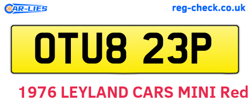 OTU823P are the vehicle registration plates.