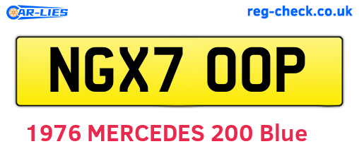NGX700P are the vehicle registration plates.
