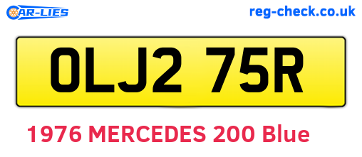 OLJ275R are the vehicle registration plates.