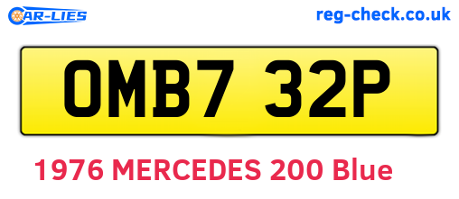 OMB732P are the vehicle registration plates.