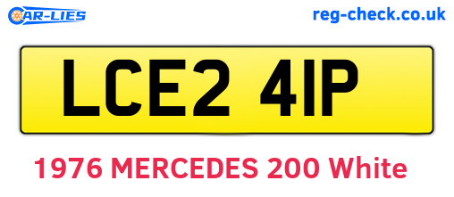 LCE241P are the vehicle registration plates.
