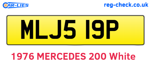 MLJ519P are the vehicle registration plates.